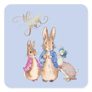 Peter the Rabbit Flopsy Jemima  Square Sticker