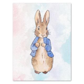 Peter the rabbit pastel blue and pink clouds tissue paper