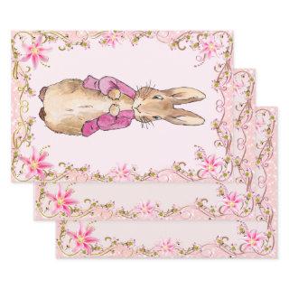 Peter the Rabbit Pink jacket Floral Frame  Sheets