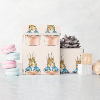 Peter the Rabbit Sitting in Plant Pot