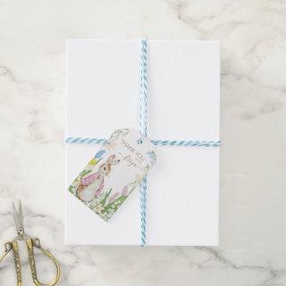 Peter the Rabbit Spring Blooms Pink Baby Shower Gift Tags
