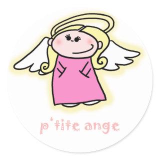 Petite Ange (little angel in French) Classic Round Sticker
