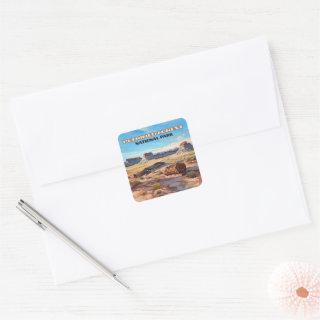 Petrified Forest National Park Arizona Desert  Square Sticker