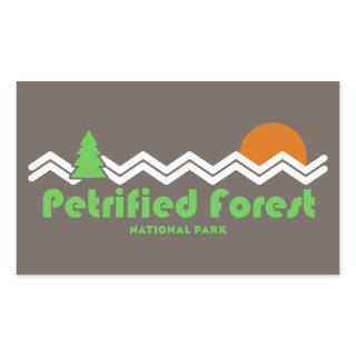 Petrified Forest National Park Retro Rectangular Sticker