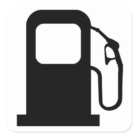 Petrol Pump Square Sticker