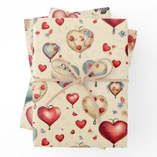 Petty Cute Vintage Valentine's Day Pattern  Sheets