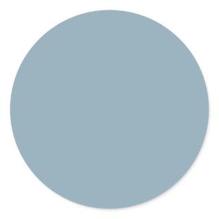 Pewter Blue Solid Color Classic Round Sticker