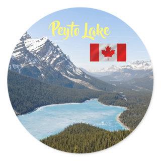Peyto Lake - Banff National Park, Alberta, Canada Classic Round Sticker