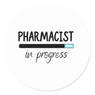 Pharmacist in progress T-Shirt Classic Round Sticker