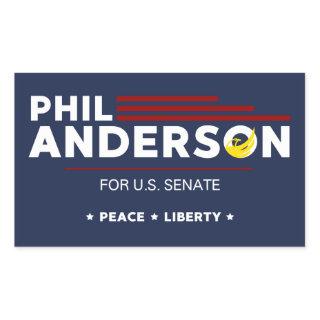 Phil Anderson for US Senate sticker (sheet of 4)