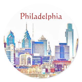 Philadelphia Color Sketch Sticker