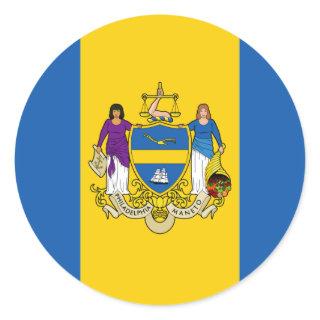 Philadelphia Flag Classic Round Sticker