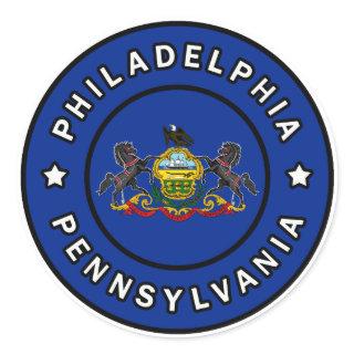 Philadelphia Pennsylvania Classic Round Sticker