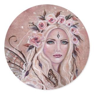 Philantha fairy round stickers by Renee Lavoie