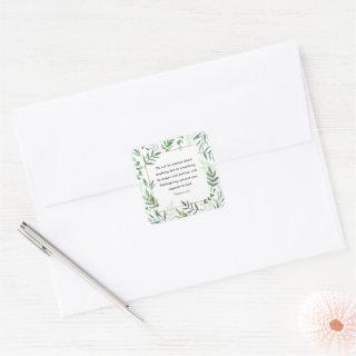 Philippians 4:6, Bible Verse, Square Sticker