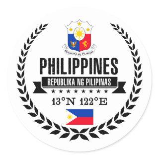 Philippines Classic Round Sticker