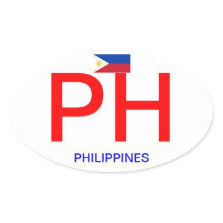 Philippines - Euro-style Oval Sticker