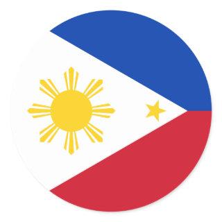 Philippines Flag Filipino Flag Classic Round Sticker