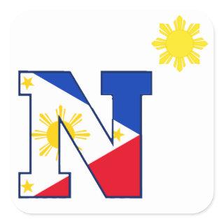 Philippines N Sun Square Sticker