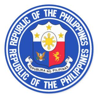 Philippines Round Emblem Classic Round Sticker