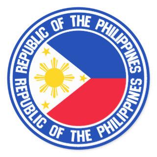 Philippines Round Emblem Classic Round Sticker