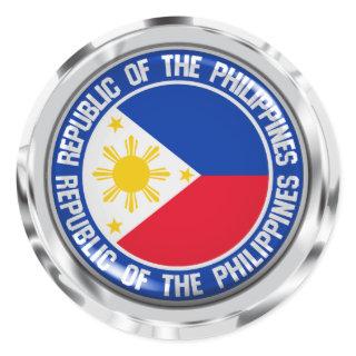Philippines Round Emblem Classic Round Sticker