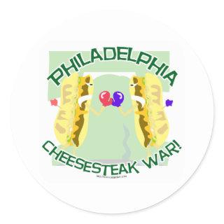 Philly Cheesteak War Classic Round Sticker