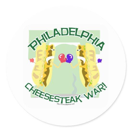 Philly Cheesteak War Classic Round Sticker