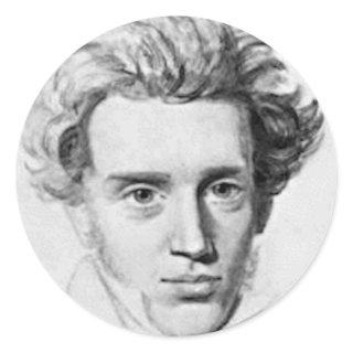 Philosopher Soren Kierkegaard Classic Round Sticker