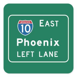 Phoenix, AZ Road Sign Square Sticker