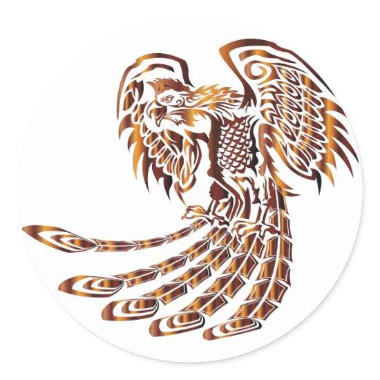 Phoenix Rising Classic Round Sticker