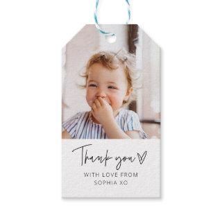 Photo Heart Thank You Gift Tags