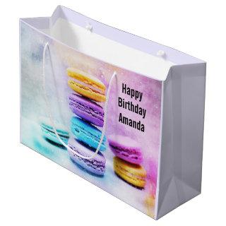 Photo of Colorful Delicious Macarons Large Gift Bag