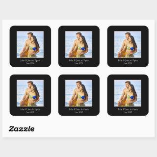 Photograph Frame, Custom Photo – Personalized Square Sticker