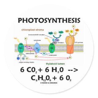 Photosynthesis (Chemical) Formula Classic Round Sticker