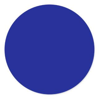 Phthalo Blue Solid Color Classic Round Sticker