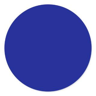 Phthalo Blue Solid Color Classic Round Sticker