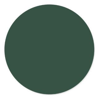 Phthalo Green Solid Color Classic Round Sticker