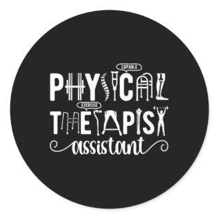 Physical Therapist Assistant Pta Month Classic Round Sticker