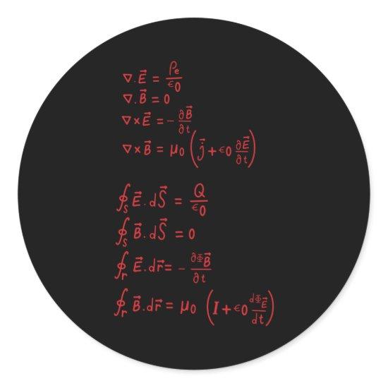 Physics Formula Classic Round Sticker