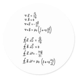 Physics Formula Classic Round Sticker