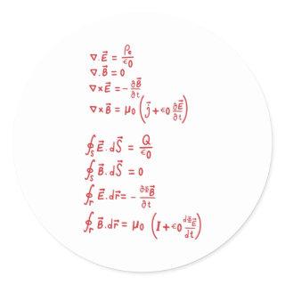 Physics Formula Classic Round Sticker