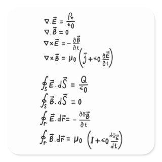 Physics Formula Square Sticker