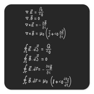 Physics Formula Square Sticker Invitation