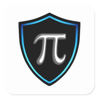 Pi Irrational Shield Mathematics 14 Happy march Pi Square Sticker
