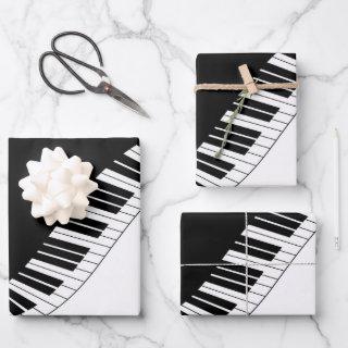 Piano Keyboard Black and White Music Design  Sheets