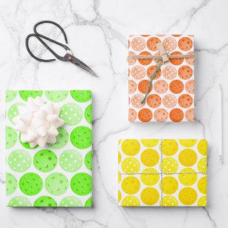 Pickleball Balls - Green, Orange and Yellow Party   Sheets