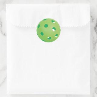 Pickleball Balls - Green Pickleball Balls on White Classic Round Sticker
