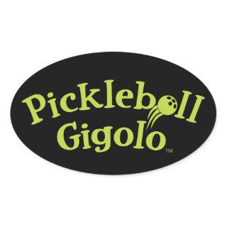Pickleball Gigolo™ Swingrz Swag Court Jester Oval Sticker