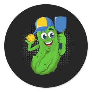 Pickleball Grab Your Paddle Classic Round Sticker